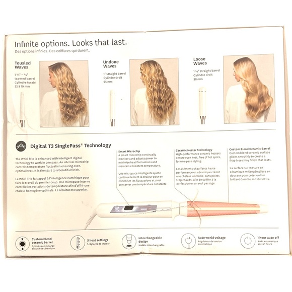 T3 Switch Kit Classic Trio Interchangeable Curling Iron with 3 Barrels | NWT - Picture 2 of 2